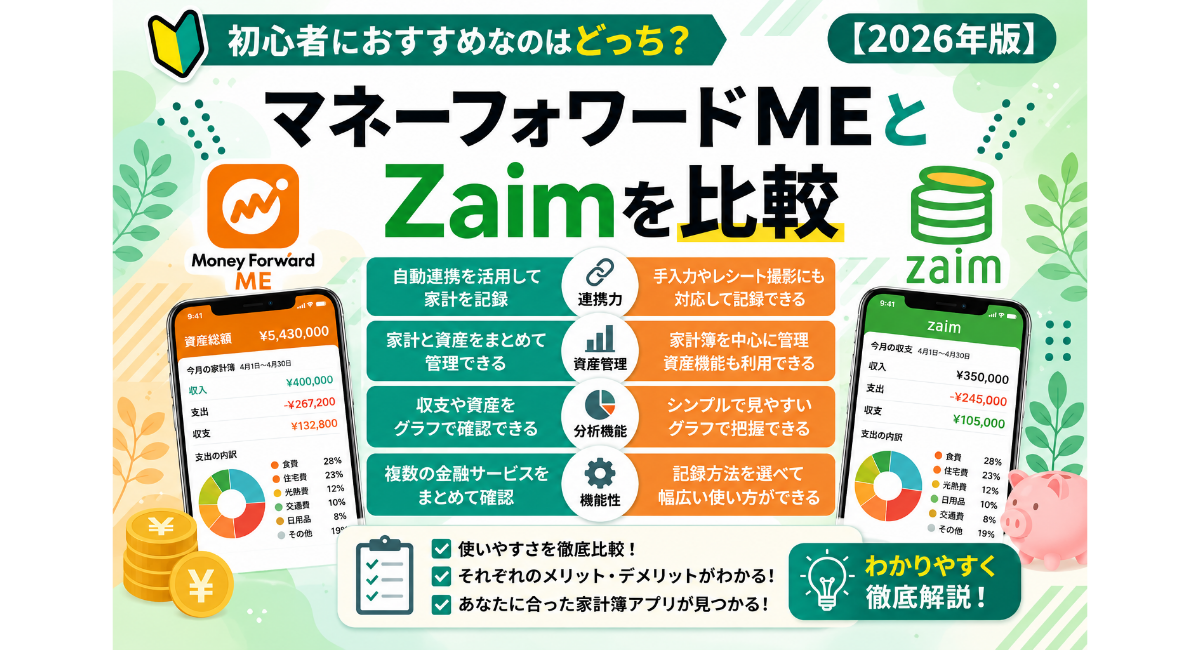マネーフォワードMEとZaimを比較