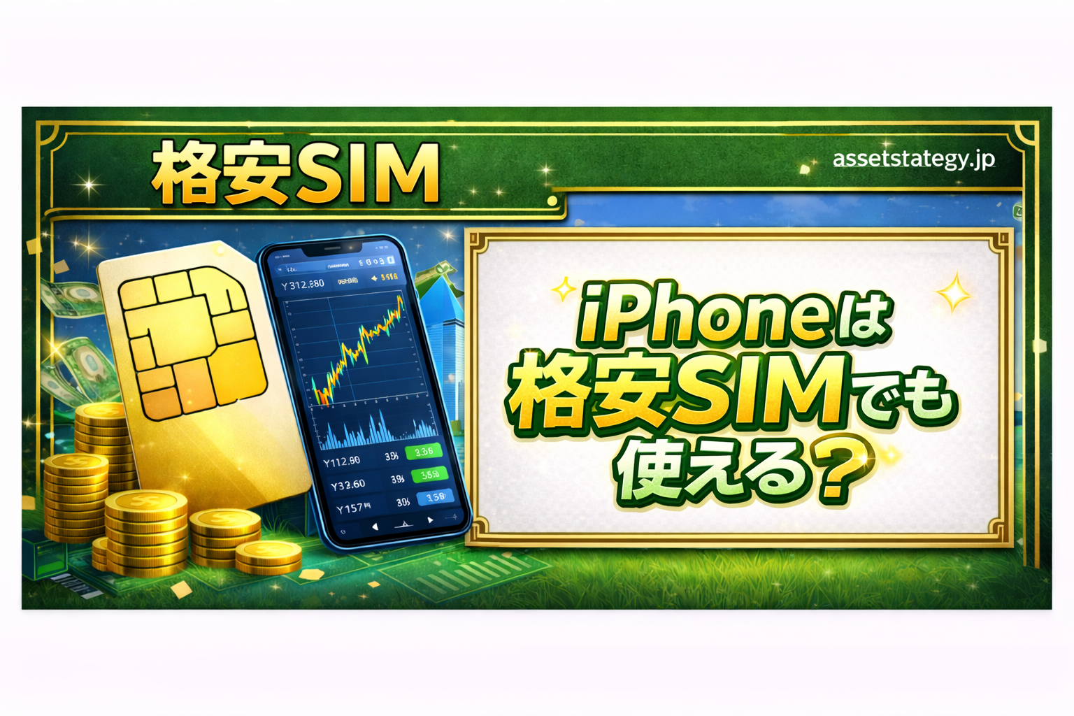 iPhoneは格安SIMでも使える？iPhoneとSIMカードで格安SIM利用を解説するイメージ画像